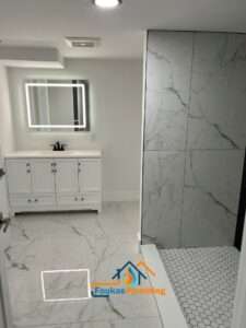 Bathroom addition in basement - Foukas Plumbing