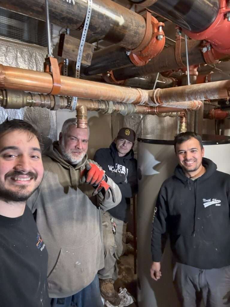 Meet the Foukas Plumbing team — Paul, Demitri, Patrick, and Ervin — dedicated technicians delivering reliable service and expert results across Greater Boston and the North Shore