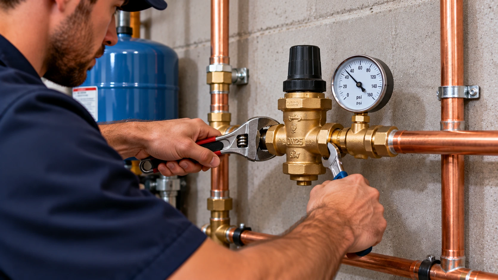 Low water pressure from a residential faucet with a weak water stream