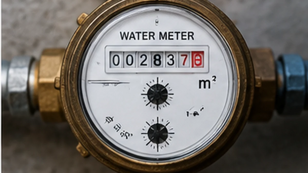 Residential water meter used to check for a hidden plumbing leak