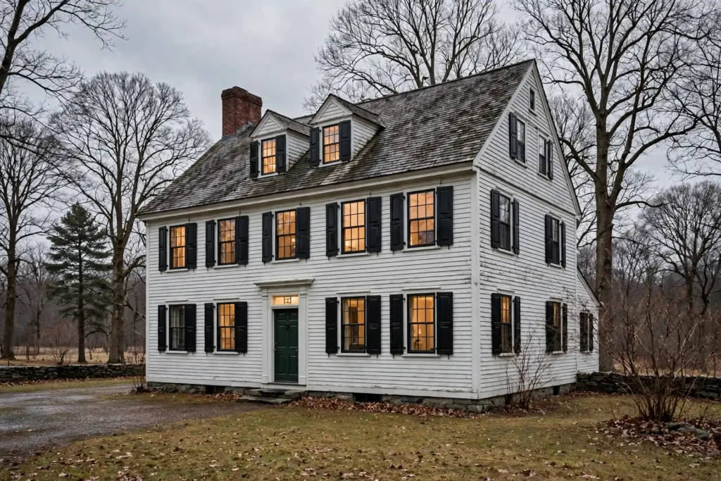 Older colonial-style home in Massachusetts with aging plumbing