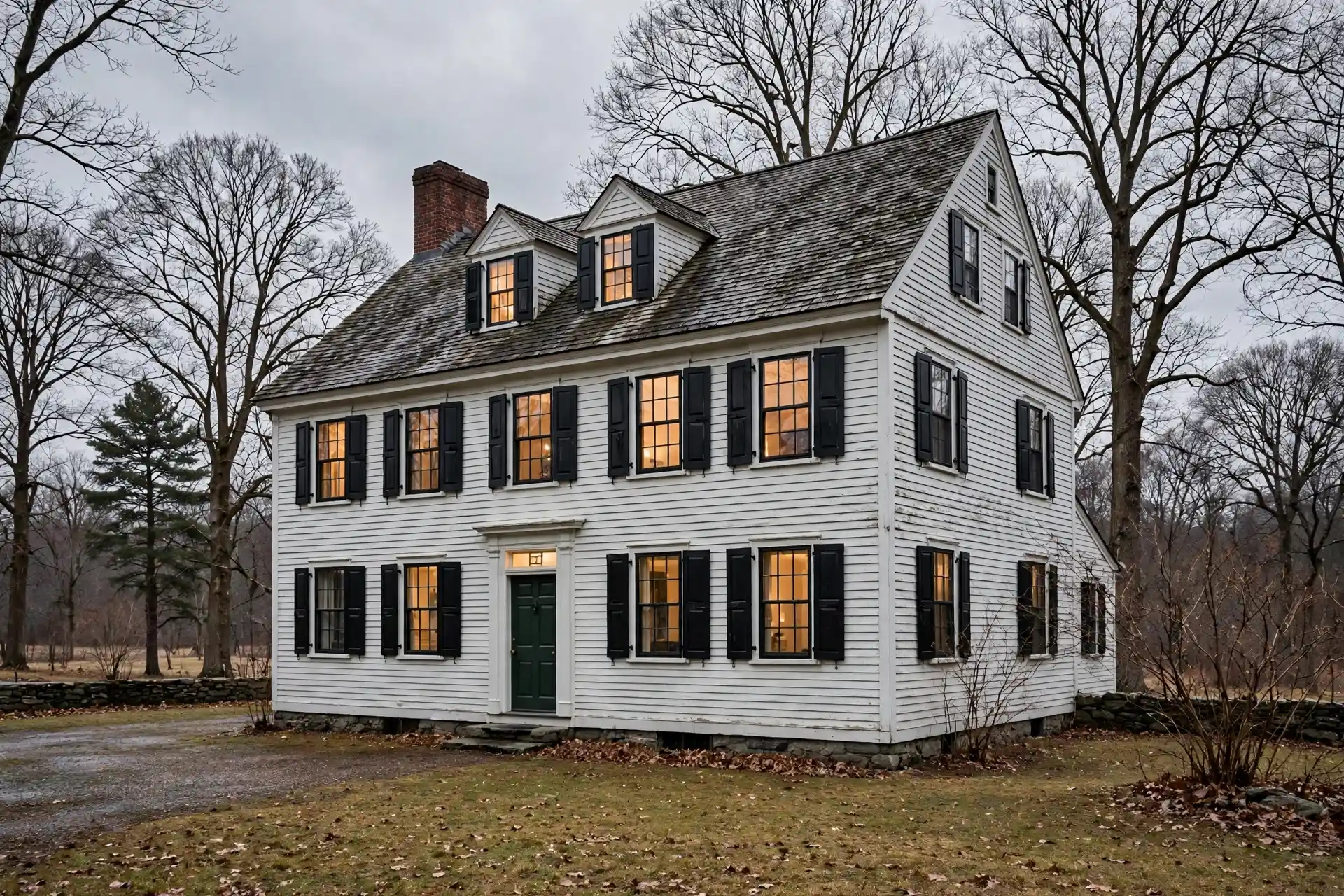 Older colonial-style home in Massachusetts with aging plumbing